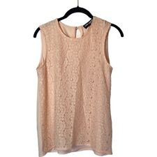 Karl Lagerfeld Paris peach lace sleeveless blouse top Size Small myynnissä  Leverans till Finland