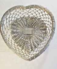 Cesta de metal prata em forma de coração lindo design clássico versátil decoração de servir+, usado comprar usado  Enviando para Brazil