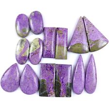 7Pair 182Cts Natural Purple Stichtite Cabochon Loose Gemstone Mix Shape Lot#2229 for sale  Shipping to South Africa