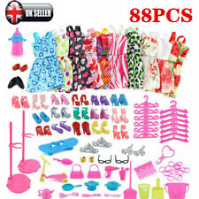 88pcs/Set for Barbie Doll Dresses, Shoes and jewellery Clothes Accessories Gifts for sale  MAIDENHEAD