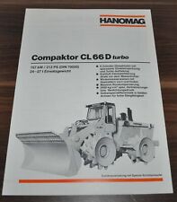 1985 1987 Hanomag Compactor CL66D turbo Compactor Brochure Broszura na sprzedaż  PL