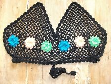 Applique black crochet for sale  LONDON