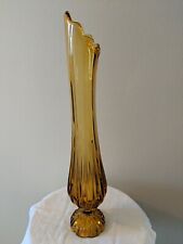 amber swung glass vase for sale  Dixon