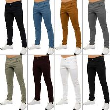 Kruze Mens Chino Trousers Slim Fit Skinny Leg Stretch Cotton Pants Jeans UK Size for sale  Shipping to South Africa