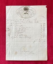 1828 FRANCESA BILLHEAD HOUSE OF M. TAUPIN - COÑAC - LICORES - VINOS - CHOCOLATE segunda mano  Embacar hacia Argentina