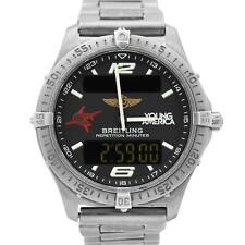 Breitling Aerospace 40mm TITÂNIO relógio digital árabe quartzo preto cinza E65362, usado comprar usado  Enviando para Brazil