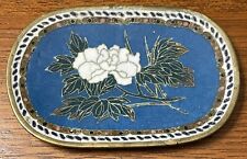 Old Antique Cloisonné Enameled Brass Trinket Pin Oval Tray  Japanese / Chinese for sale  Shipping to South Africa