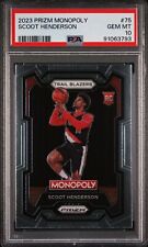 Scoot Henderson 2023 Panini Prizm Monopoly Rookie Card #75 RC PSA 10 for sale  Shipping to South Africa