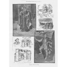 Scenes from 'Macbeth' at the Lyceum Theatre - Antique Print 1889 for sale  Shipping to South Africa