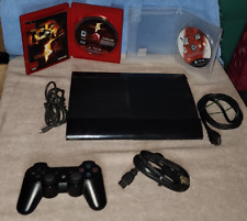 Sony PS3 Playststion 3 Super Slim 250GB Console w/ 2 Games TESTED Fair Condition for sale  Shipping to South Africa