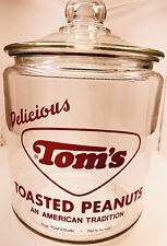 Used, 🥜 Vintage Toms Toasted Peanut Glass Jar Clear Lid Store Counter Display 🥜 for sale  Madison