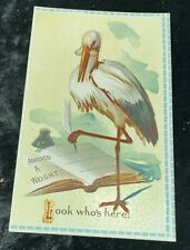 Stork birth announcement for sale  West Berlin
