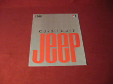 1981 Jeep CJ-5 CJ-7 Folheto de Vendas Catálogo Antigo Original comprar usado  Enviando para Brazil