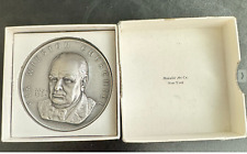 Medalla de plata Sir Winston Churchill .999 (4,935 oz.) Alto relieve segunda mano  Embacar hacia Argentina