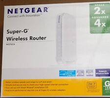 NETGEAR SUPER-G WIRELESS WGT-624V4 PORT FIREWALL ROUTER WITH ADAPTOR for sale  Shipping to South Africa