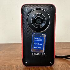 Samsung HMX-W300 Shock & Waterproof 5M Camera Camcorder Red Full HD w/ 8 GB Card, used for sale  Shipping to South Africa