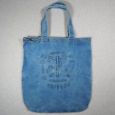 Arizona Denim Tote Bag Vintage USA Made Embossed Cactus Western Blue Jean VTG for sale  Shipping to South Africa