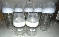 Lote de mamadeiras de vidro para bebês 5 8 oz Philips Avent Natural 2 4 oz anéis nucleares tampas mamilos, usado comprar usado  Enviando para Brazil
