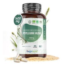 Used, Organic Psyllium Husk 180 Capsules 1400mg for Bowel | Prebiotic Fiber Supplement for sale  Shipping to South Africa