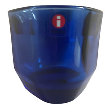 Iittala Ultramarine Blue Tris Votive Tealight Candle Holder Alfredo Haberli EUC myynnissä  Suomi