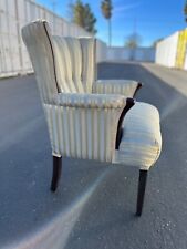 blue stripe wingback chair for sale  Sacramento