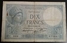 Billet français francs d'occasion  Sévérac-le-Château