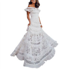 Vestido maxi feminino de renda fora do ombro vestido de noite de casamento dama de honra coquetel comprar usado  Enviando para Brazil