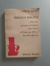Alberto Girri - Poemas 1946 1952 - 1a edición 1970 segunda mano  Argentina 