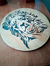 Mesa de madera hecha a mano de resina epoxi con patrón de león, que brilla en la oscuridad. segunda mano  Embacar hacia Argentina