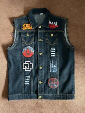 black denim waistcoat for sale  FAREHAM