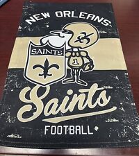 New Orleans Saints SIR SAINT Classic 1960s Style WALL BANNER Vertical 17.5x12.5 for sale  Shipping to South Africa