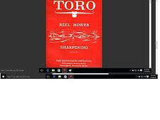 Toro lawn reel mower blade sharpening manual on CD, used for sale  Shipping to Canada