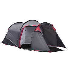 Outsunny 3 Man Camping Tent w/ 2 Rooms Porch Vents Rainfly Weather-Resistant, used for sale  Shipping to South Africa