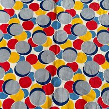 Vintage Flour Feed Sack Fabric Geometric Circle Pattern Red Blue Yellow for sale  Shipping to South Africa