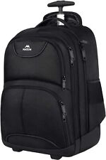 MATEIN Trolley Backpack Rucksack + Wheels 17 Inch Laptop Cabin Bag Hand Luggage, used for sale  Shipping to South Africa