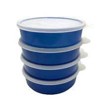 Tupperware Vintage Big Wonder Bowls 3 xícaras azul metálico conjunto de 4 comprar usado  Enviando para Brazil
