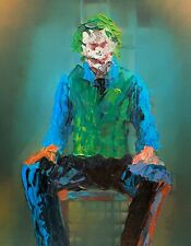 ORIGINAL Abstract Joker Dark Knight Seated Heath Ledger Wall Art Painting 11x14" for sale  Shipping to Canada