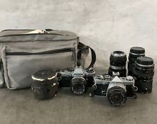 Lote de 2 pacotes de câmeras de filme SLR Olympus OM-10 e Om-2, usado comprar usado  Enviando para Brazil