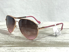 Óculos de sol aviador feminino Jessica Simpson ouro rosa lentes gradientes novo com etiquetas comprar usado  Enviando para Brazil