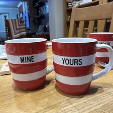 Cornishware red mugs. for sale  Shipping to Ireland