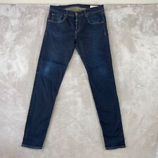 Rag & Bone Jeans Men 36 (Meas. 34x34) Blue Soft Harrow Fit 1 Skinny Leg USA Made for sale  Shipping to South Africa
