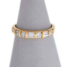 Pre-Owned 18ct Yellow Gold Mixed Cut Diamond Band Ring for sale  Shipping to South Africa