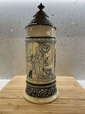 Vintage German Mug Beer Stein with Pewter Lid -10 inches tall for sale  Shipping to South Africa