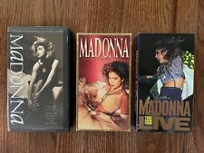 Lote de 3 vídeos VHS Madonna - Virgin Tour, Innocence Lost e 4 anos 80 comprar usado  Enviando para Brazil