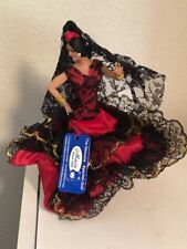 Boneca dançarina flamenca espanhola vintage Marin vestido vermelho 7 1/2" de altura comprar usado  Enviando para Brazil