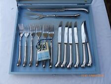 14 PIECE STAINLESS STEEL PISTOL GRIP HANDLE STEAK CUTLERY SET for sale  Shipping to South Africa