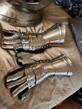 Medieval Knight Helmet And Gauntlets for sale  Shipping to South Africa