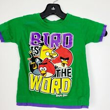 Camiseta Angry Birds meninos meninas Green Bird is the Word SS gola redonda de algodão comprar usado  Enviando para Brazil