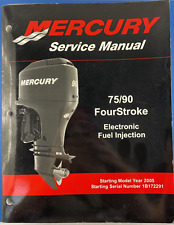 MERCURY OUTBOARD MOTOR SERVICE MANUAL 75/90 FOUR STROKE  EFI, used for sale  Shipping to South Africa