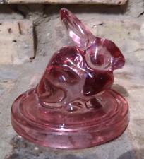 Pink glass rabbit for sale  Nederland